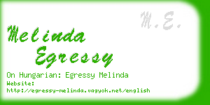 melinda egressy business card